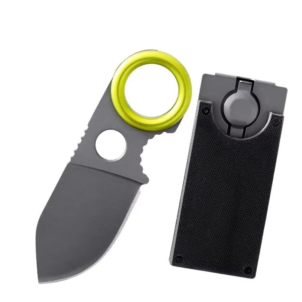 Edc Carry Fixed Blade Knife - Mini EDC Ring Fixed Blade Knife