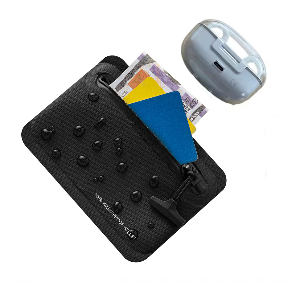100% Waterproof Zipper Coin Pu - Leather Edc. Carry Pouch ulasan dan harga