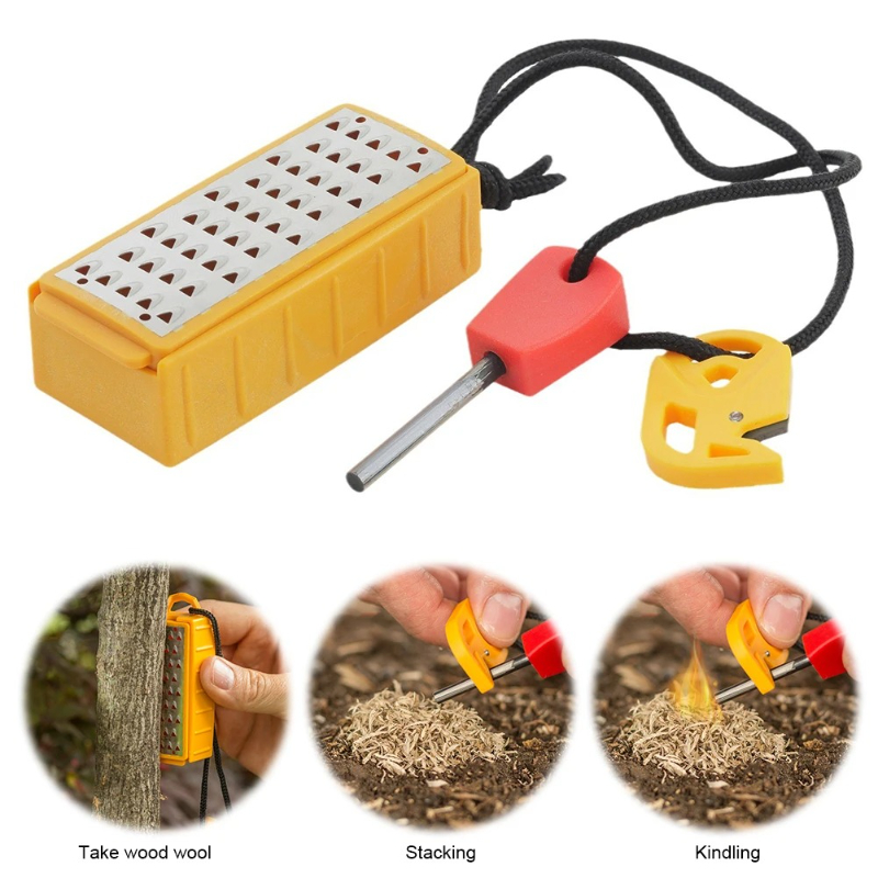 Portable Outdoor Emergency Tin - Ferro Rod Striker ulasan dan harga