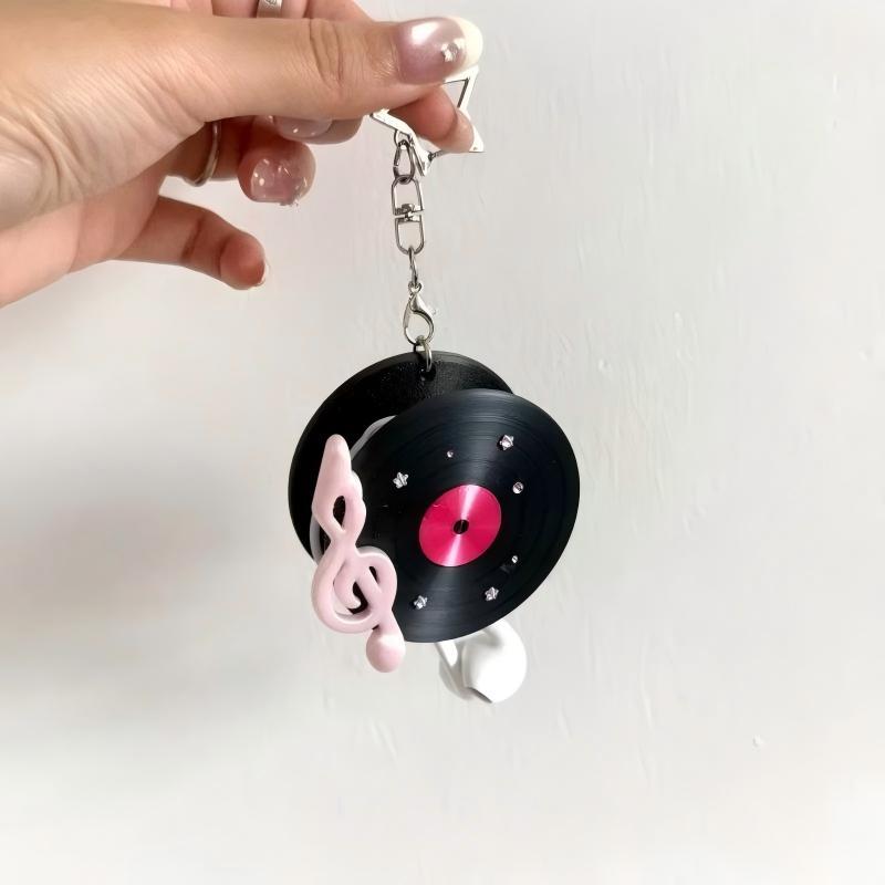 Y2K Vintage Record Shaped Earp - Cable Winder Keychain ulasan dan harga