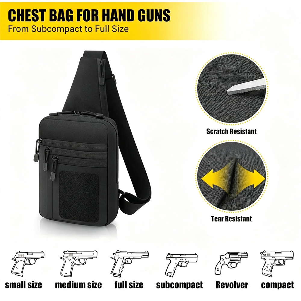 Concealed Carry Chest Gun Bag  - Edc Carry Pistols ulasan dan harga