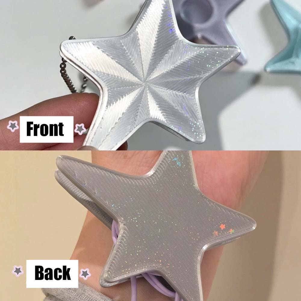 Y2K Style 3D Star Cable Holder - Cable Winder Keychain ulasan dan harga