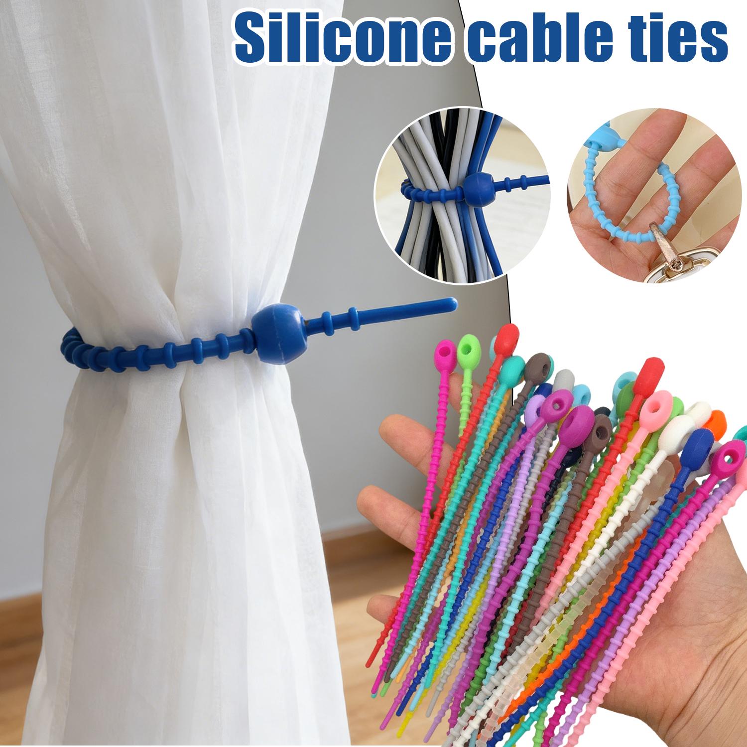 200Pcs/Lot Silicone Reusable B - Gear Tie Reusable ulasan dan harga