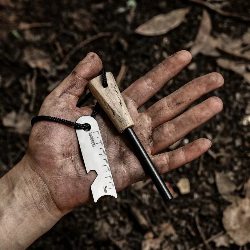 Portable outdoor flint, equipp - Ferro Rod Striker ulasan dan harga