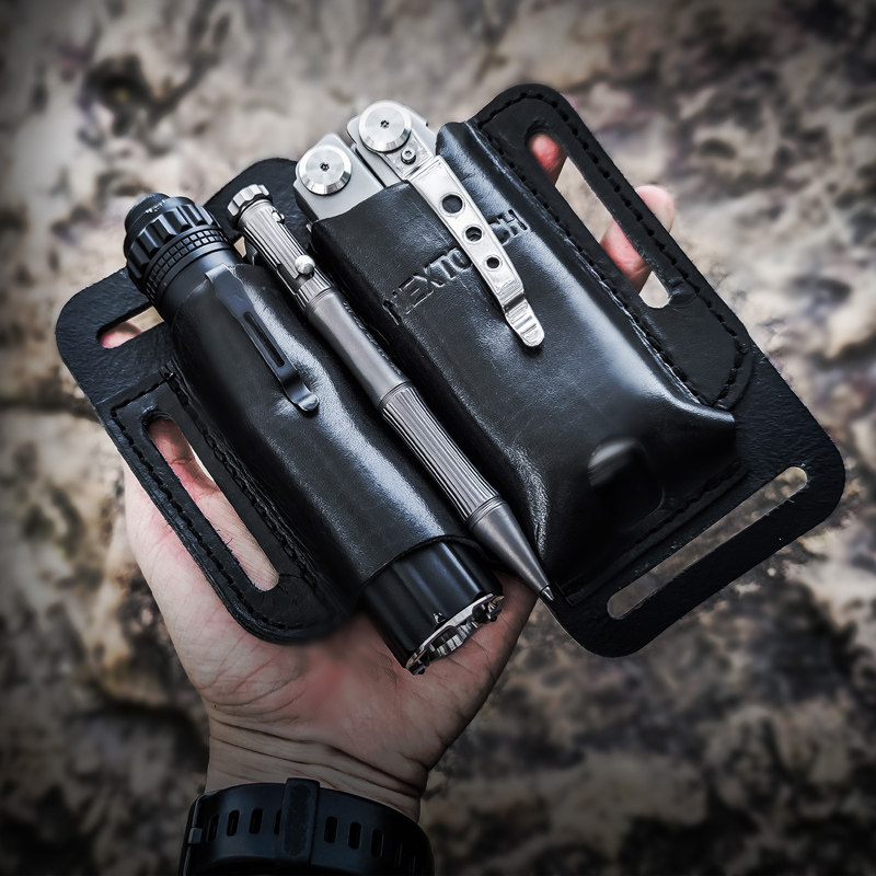1PC. Leather EDC Pouch for Fla - Leather Edc. Carry Pouch ulasan dan harga