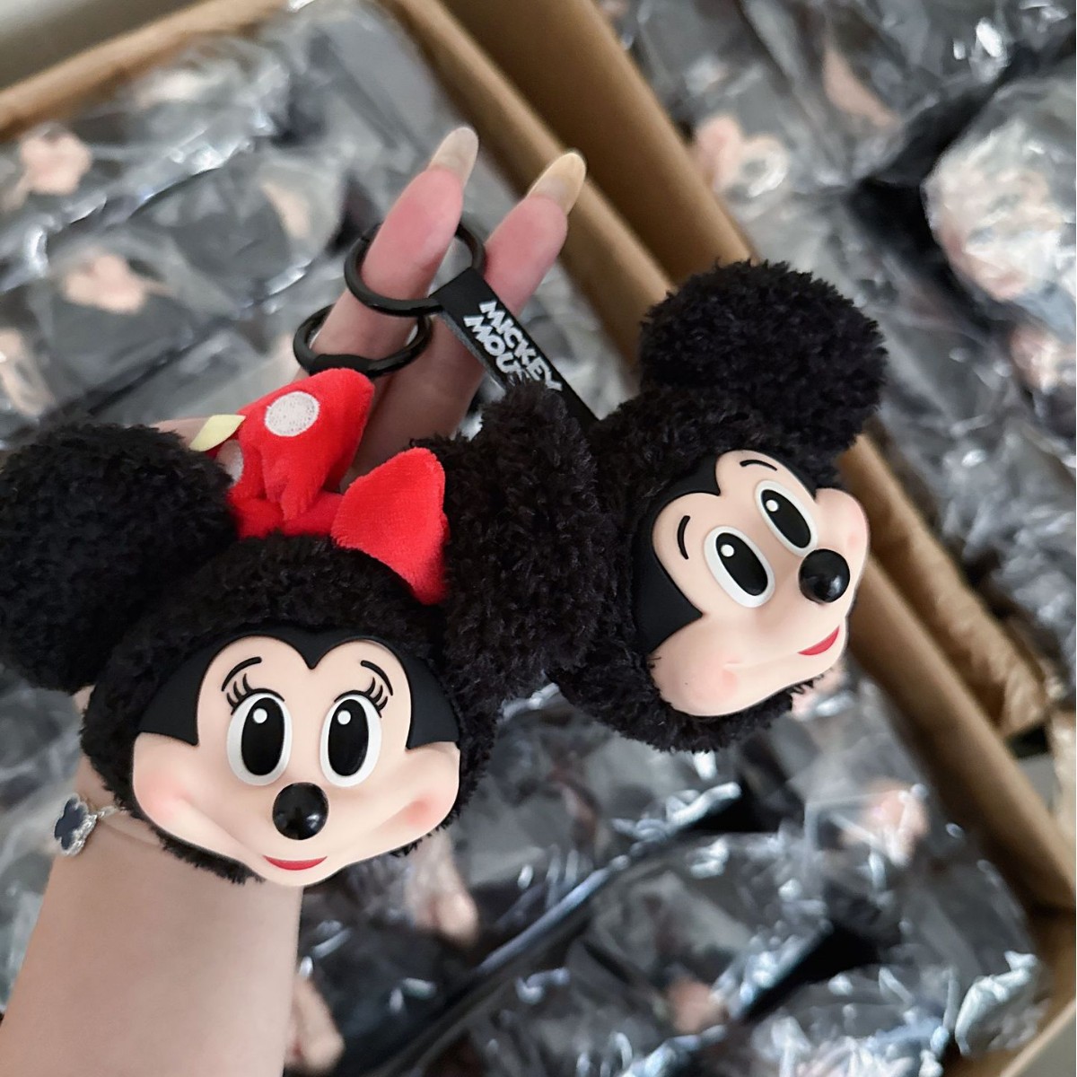 Mickey Minnie Plush Doll Keych - Carabiner Keychain ulasan dan harga