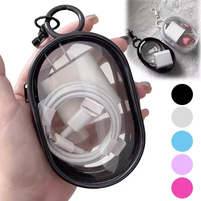 Multifunctional Clear Data Cab - Cable Winder Keychain ulasan dan harga