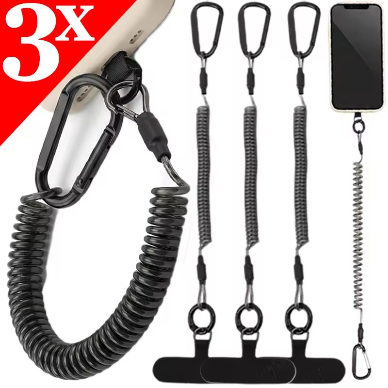 Anti Lost Flexible Phone Ropes - Carabiner Keychain ulasan dan harga