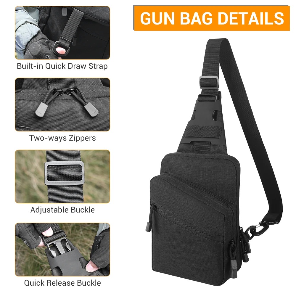 Tactical Pistol Gun Bag Concea - Edc Carry Pistols ulasan dan harga