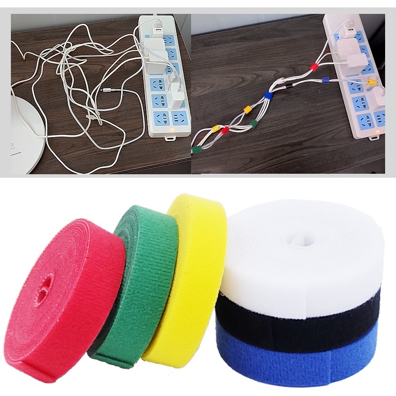 1/5M Cable Ties Reusable Adhes - Gear Tie Reusable ulasan dan harga